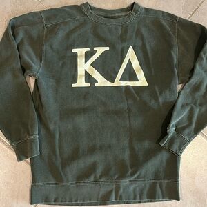 Kappa delta green pull over sweater